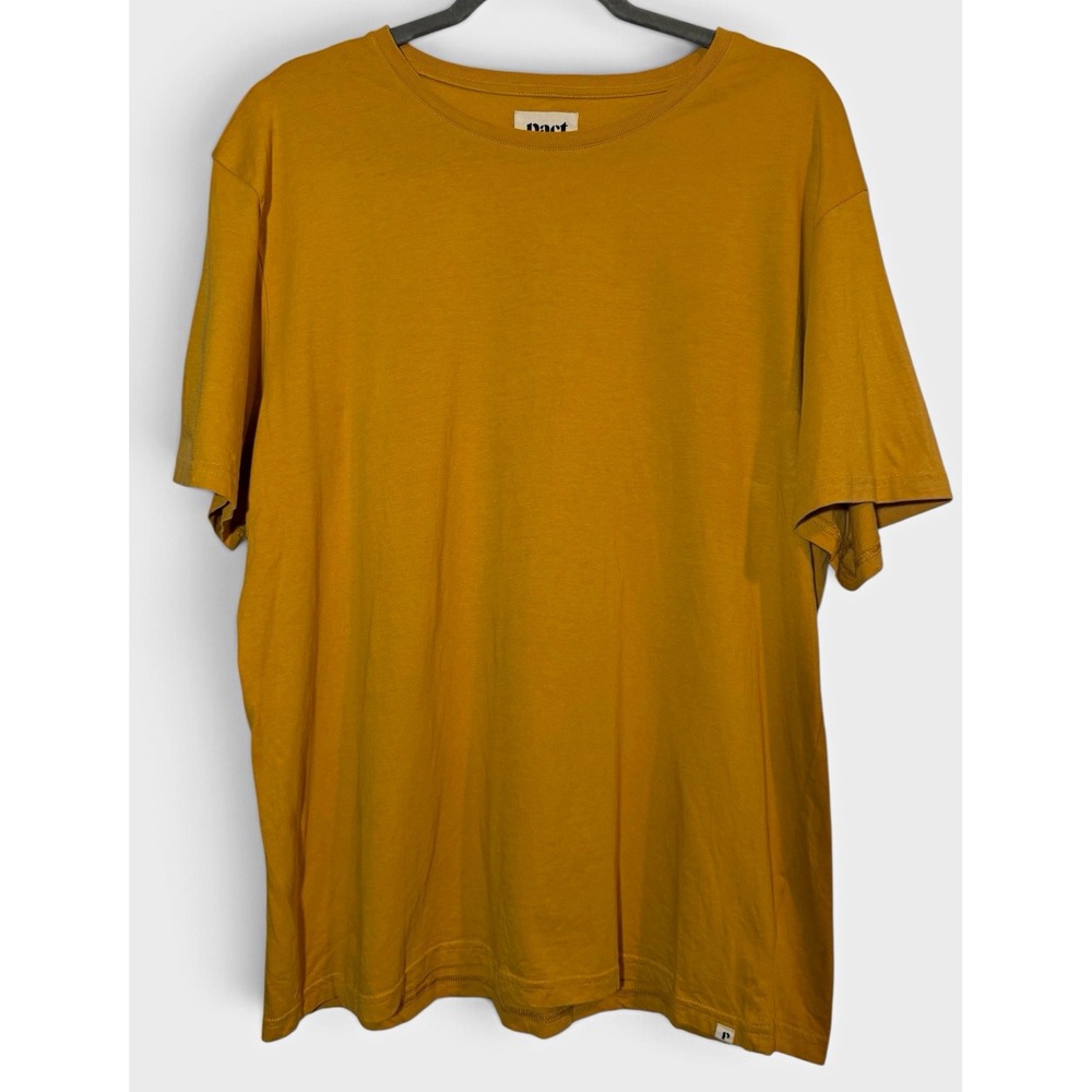 Pact Womens XL Golden Mustard Yellow Organic Cotton Oversized Crew Neck T Shirt